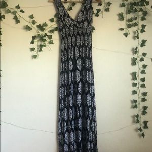 black and white design dress